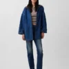 Abrigo de coche oversize de denim