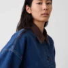 Abrigo de coche oversize de denim