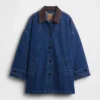 Abrigo de coche oversize de denim
