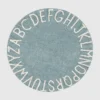 Alfombra lavable «ABC Natural Vintage Blue» de Lorena Canals