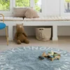 Alfombra lavable «ABC Natural Vintage Blue» de Lorena Canals