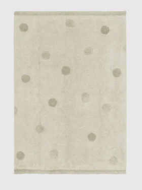 Alfombra lavable de Lorena Canals «Hippy Dots» en color oliva