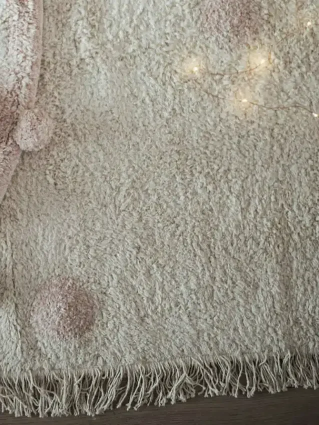 Alfombra lavable de Lorena Canals «Hippy Dots Vintage Nude»