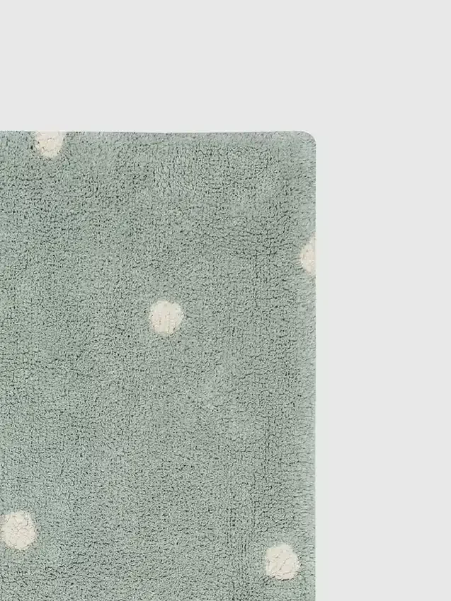 Alfombra lavable de Lorena Canals «Mini Dot» azul salvia