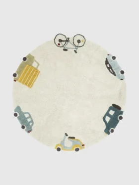 Alfombra lavable «Wheels» mediana de Lorena Canals