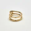 Anillo Admiral Row con doble nudo dorado