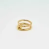 Anillo Admiral Row con doble nudo dorado