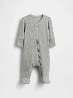 Baby First Favorites: mono con pies de punto de canalé fino