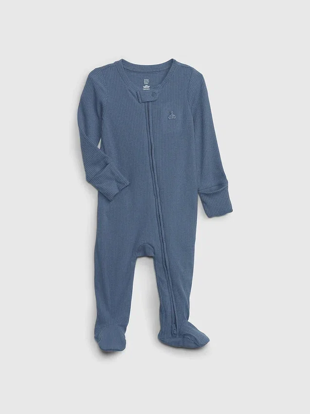 Baby First Favorites: mono con pies de punto de canalé fino