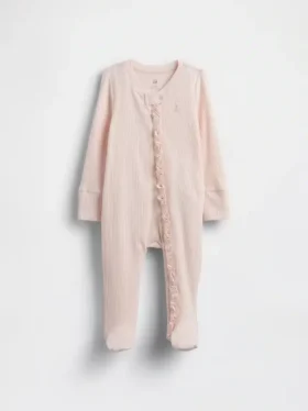 Baby First Favorites: mono con pies de punto de canalé fino