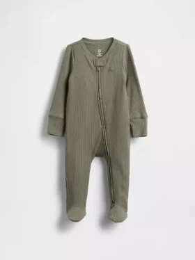 Baby First Favorites: mono con pies de punto de canalé fino