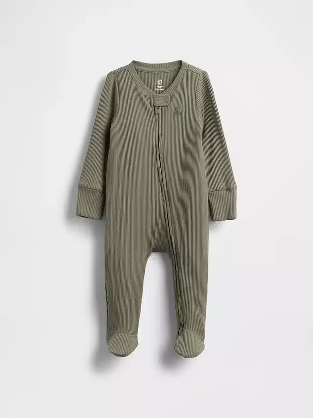 Baby First Favorites: mono con pies de punto de canalé fino