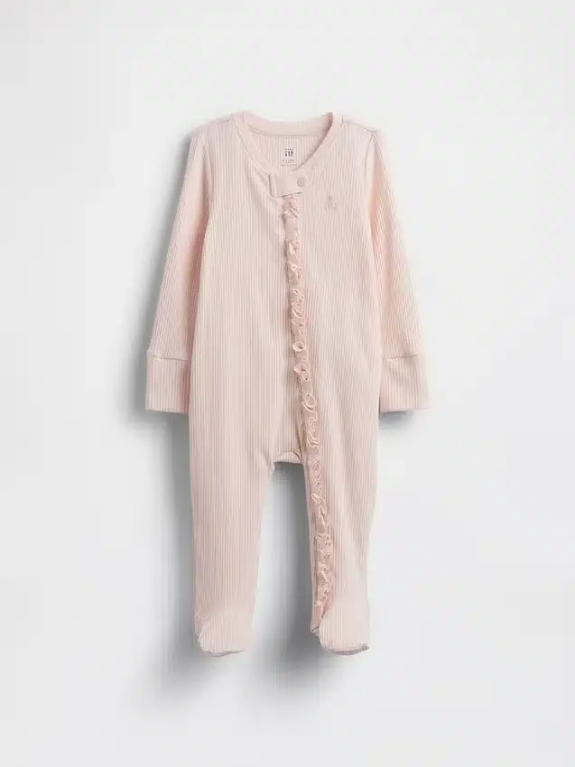Baby First Favorites: mono con pies de punto de canalé fino