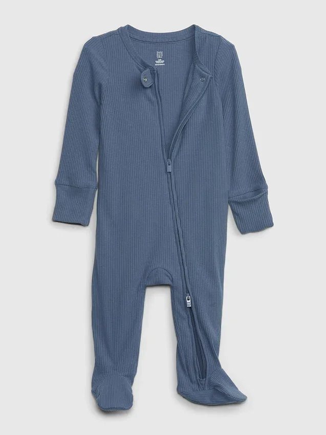 Baby First Favorites: mono con pies de punto de canalé fino