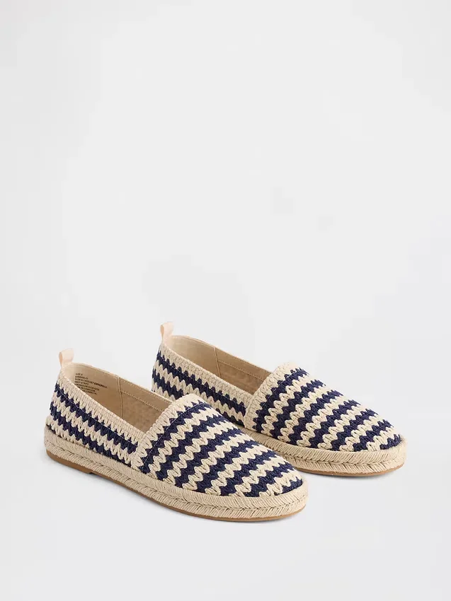 Bailarinas de espadrilla de ganchillo
