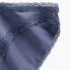 Bikini de algodón orgánico elástico con ribete de encaje, de máxima suavidad