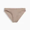 Bikini de algodón orgánico elástico con ribete de encaje, de máxima suavidad