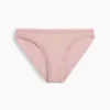 Bikini de algodón orgánico elástico con ribete de encaje, de máxima suavidad