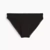 Bikini de algodón orgánico elástico con ribete de encaje, de máxima suavidad