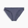 Bikini de algodón orgánico elástico con ribete de encaje, de máxima suavidad