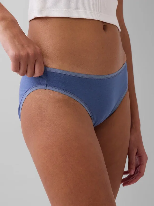 Bikini de algodón orgánico elástico (paquete de 3)