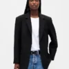 Blazer oversize con tejido elástico en dos direcciones