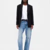 Blazer oversize con tejido elástico en dos direcciones