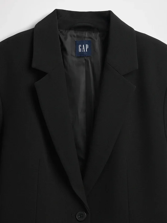 Blazer oversize con tejido elástico en dos direcciones