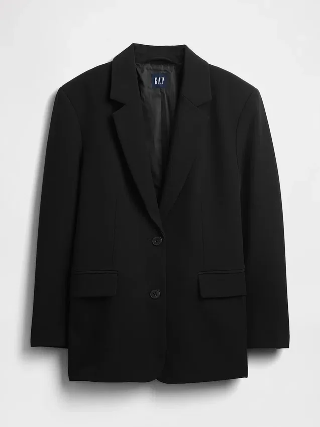Blazer oversize con tejido elástico en dos direcciones