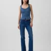 Blusa ajustada de denim con peplum