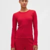 Blusa de pijama de punto calado