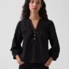 Blusa de popelín sin botones