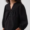 Blusa de popelín sin botones