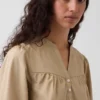 Blusa de popelín sin botones