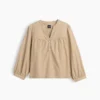 Blusa de popelín sin botones