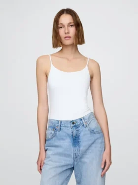 Body con camisola y tanga de punto tupido