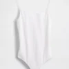 Body con camisola y tanga de punto tupido