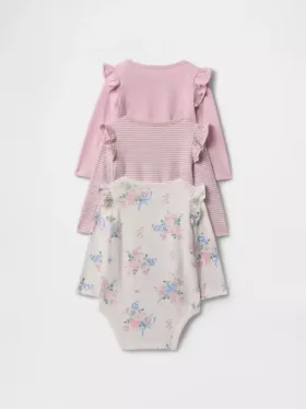 Body de algodón orgánico «Baby First Favorites» (paquete de 3)