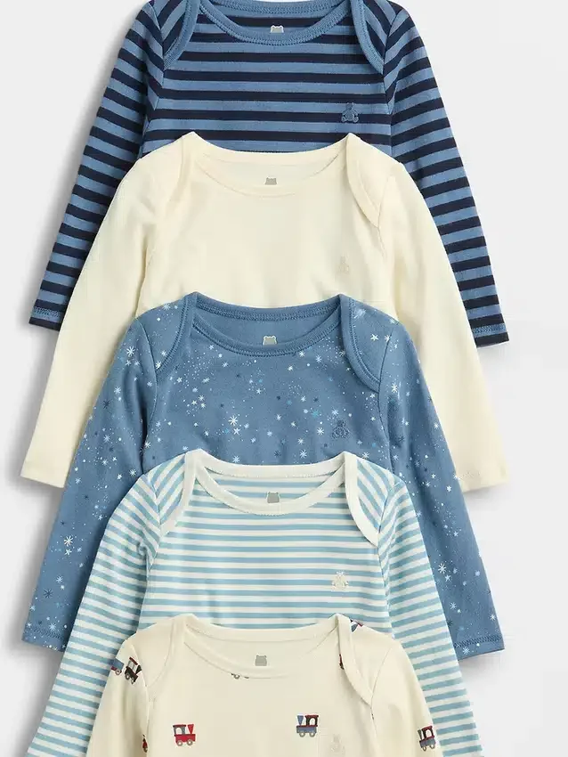 Body de algodón orgánico «Baby First Favorites» (paquete de 5)