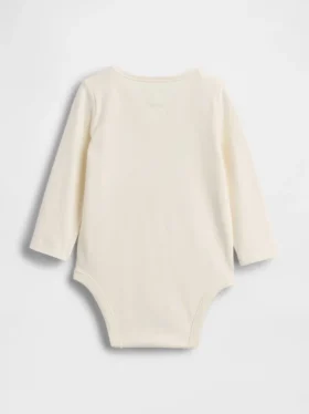 Body de algodón orgánico con bolsillo y logotipo de Nueva York de la colección «Baby First Favorites»