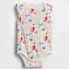 Body de algodón orgánico con mangas ondeadas de la colección «Baby First Favorites»