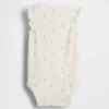 Body de algodón orgánico con mangas ondeadas de la colección «Baby First Favorites»