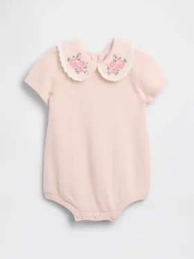 Body de bebé con cuello bordado