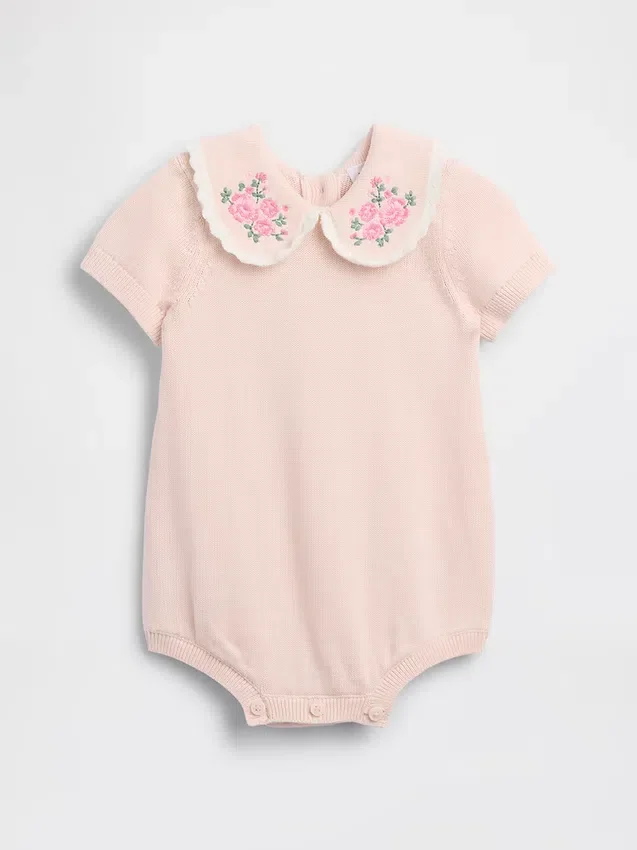 Body de bebé con cuello bordado