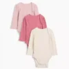 Body de canalé fino «Baby First Favorites» (paquete de 3)