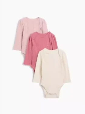 Body de canalé fino «Baby First Favorites» (paquete de 3)