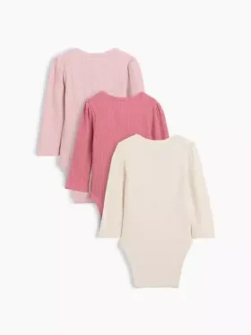 Body de canalé fino «Baby First Favorites» (paquete de 3)