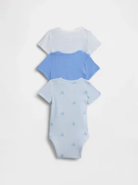 Body de canalé fino «Baby First Favorites» (paquete de 3)