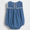 Body de denim para bebé estilo marinero