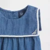 Body de denim para bebé estilo marinero